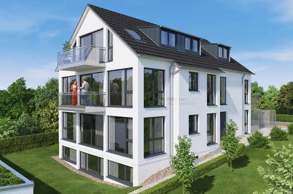 Vom Architektubüro Eisenbraun Geplantes 4-Familienhaus Mit Barrierefreier EG-Wohnung Und Luft/Wasser-Wärmepumpe