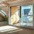 Im Innenausbau: Vom Architekturbüro Eisenbraun Geplantes Doppelhaus In Ostfildern. Das Foto Zeigt Das Zimmer Im Dach Und Die Angrenzende Dachterrasse.